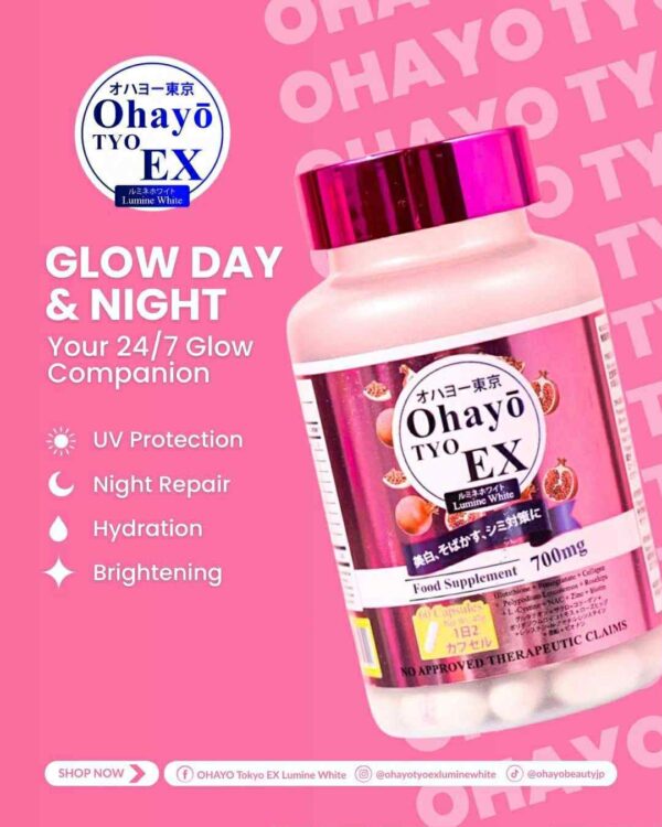 25CAD OHAYO Tokyo EX Lumine White 60Capsules/700mg - Image 2