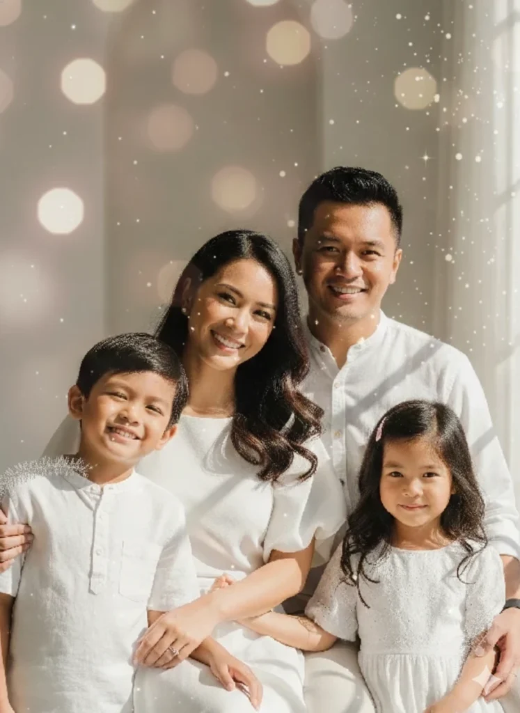 Snowy Family Portrait